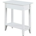 thumbnail image 1 of Pemberly Row Transitional Wood Flip Top End Table with Bottom Shelf in White, 1 of 6