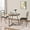 Brown, variant on Twister.CK 3 Piece Round Dining Table Set, Kitchen Table and Chairs for 2, with 2 Upholstered Chairs & 2 Heat Resistant Placemats, for Small Space, Apartment, Gray