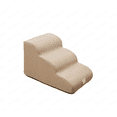 thumbnail image 2 of Dog Stairs for Small Dogs and Cats,Non-Slip 3 Step Pet Ramp for Couch,Khaki | High-Density Foam Support with a Gentle 3-Step Design for Easy, Comfortable Access to Couches and Sofas 14''H, 2 of 6