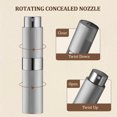 thumbnail image 3 of Lisapack 8ML Atomizer Perfume Spray Bottle for Travel, Empty Refillable Cologne Dispenser, Portable Sprayer (Stripe Silver), 3 of 5