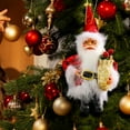thumbnail image 3 of Santa Claus Ornament, Christmas Tree Decorations, Hanging Santa with Gift Bag for Holiday Home Table Decor, Festive Figurine for Mantle Shelf and Tree, 3 of 6