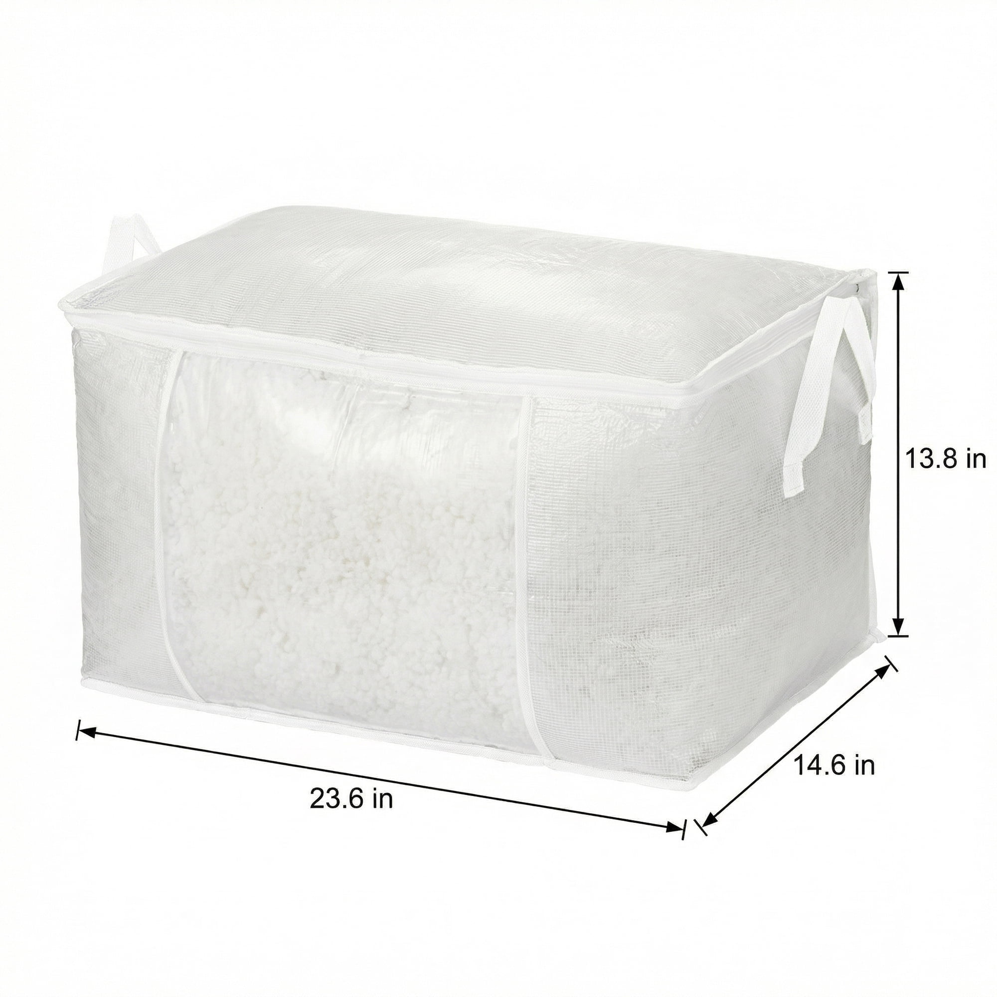 Unique Bargains Clothes Storage Bags for Organizing Comforter Clear 23.6"x14.6"x13.8"