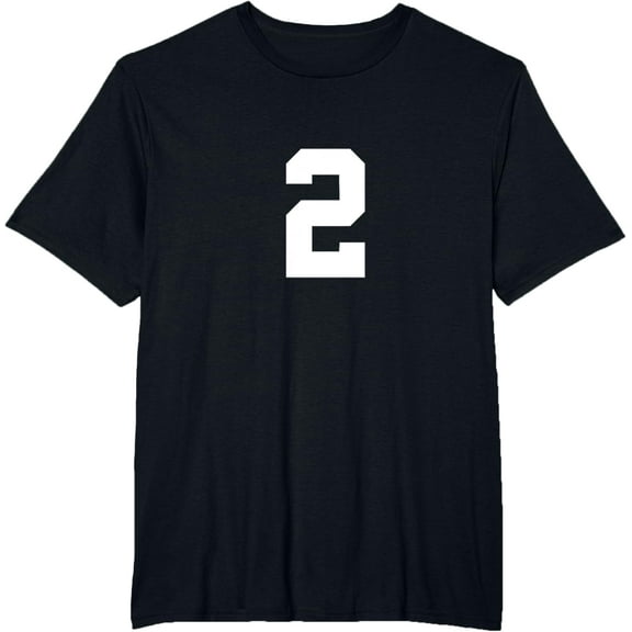 t-shirt Number 2 Front & Back Numbers Sports Team Jersey Birthday t-shirt mens t shirt，black，women，funny，misfits，men，journey