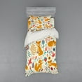 thumbnail image 2 of Ambesonne Fox Bedding Set 4 Pcs, Foxes Ornate Flowers Birds, Queen, Multicolor, 2 of 3