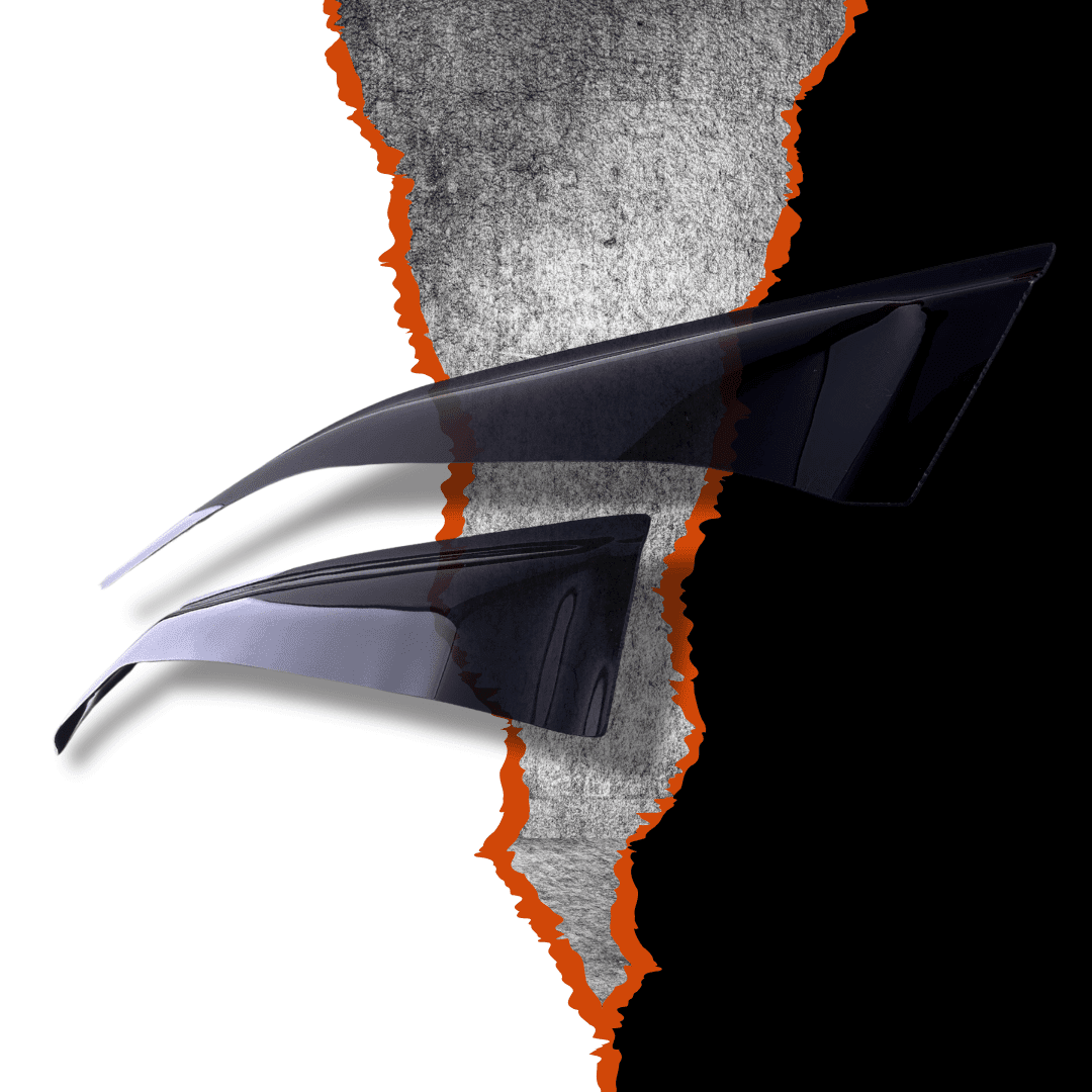 GIT Rain Guard Side Window Wind Deflector for 2018-2024 Toyota Camry: Out-Channel, Easy Mount, Tinted Smoke Black