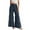 Navy, variant on Wyobmus Wide Leg Pants for Women High Waisted Summer Casual Pants Solid Color Pleated Flowy Long Dress Pants Olive Green
