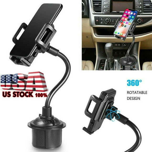 Adjustable Gooseneck Universal Cup Holder Cradle Car Mount For Cell Phone