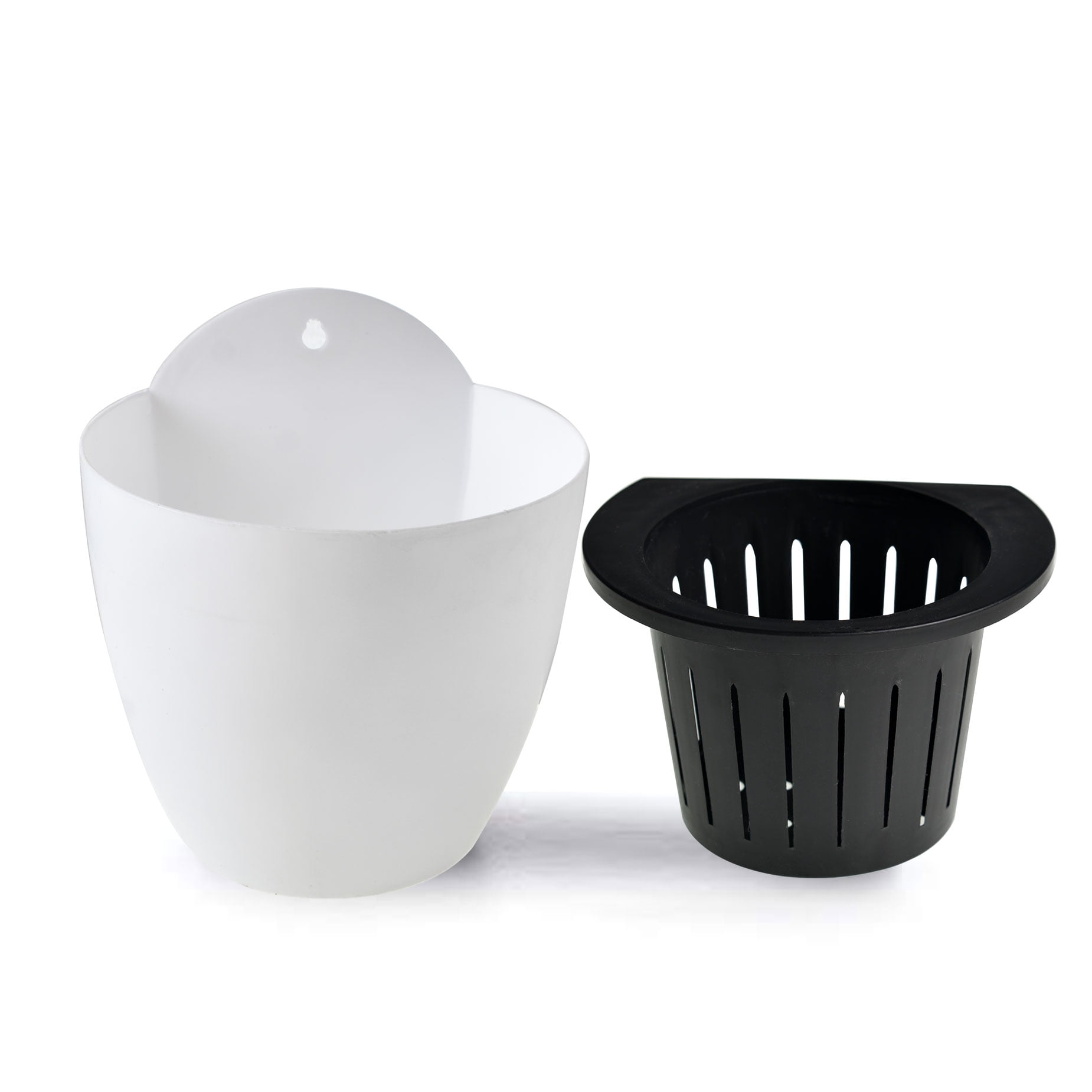 Bloem Lucca 13 In. Black Plastic Self-Watering Hanging Basket Planter LHB1300 - The Home Depot