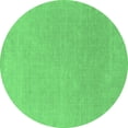 thumbnail image 1 of Ahgly Company Indoor Round Solid Emerald Green Modern Area Rugs, 3' Round, 1 of 4