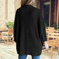 thumbnail image 5 of symoid Womens Coats- Casual Bat Sleeve Long Sleeve Cardigan Loose Fashion Coat Black XXL, 5 of 8