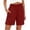 *Wine, variant on ClodeEU Women's Linen High Waist Elastic Waist Shorts, Casual Summer Short with Pockets for Vacation Army Green,Women's Plus L