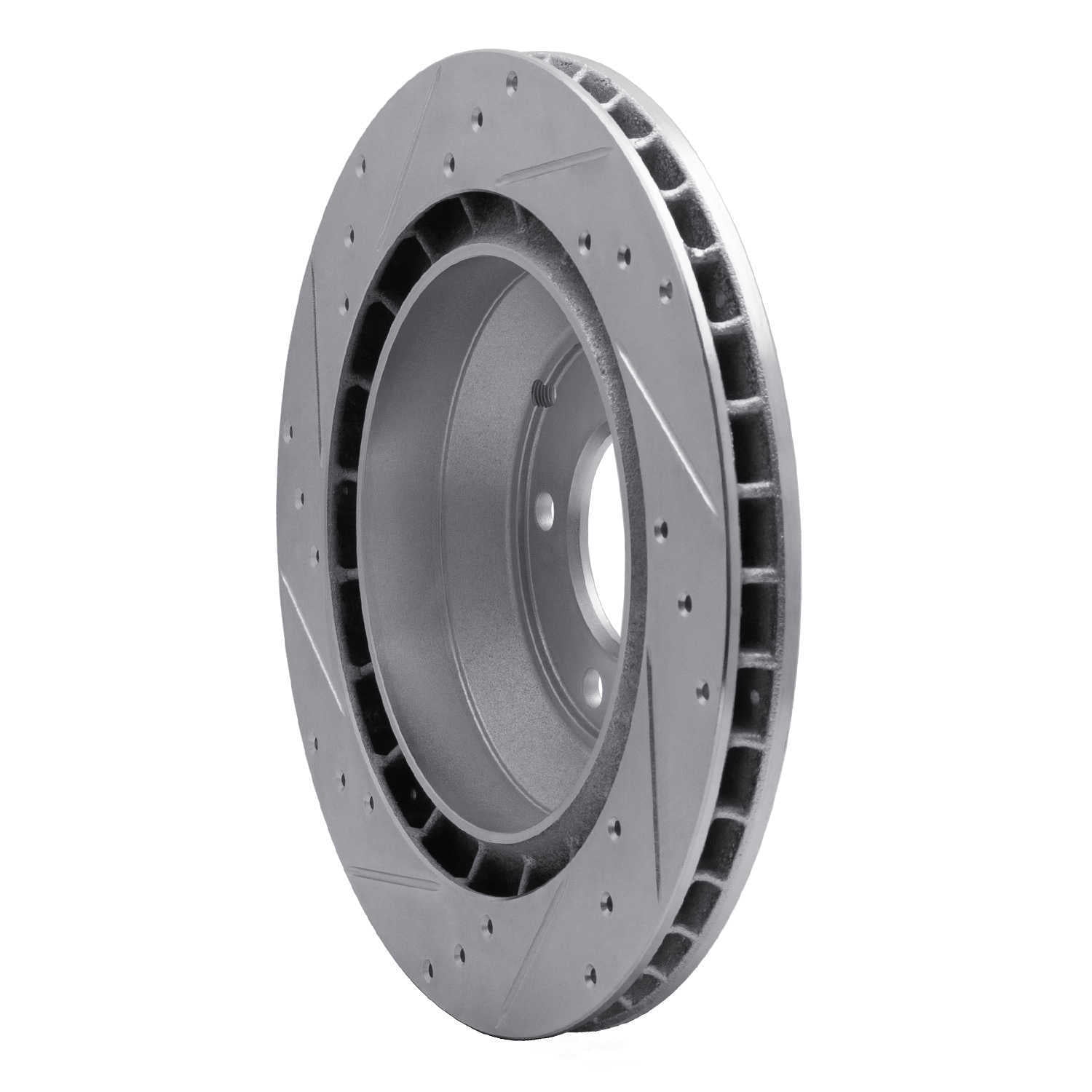 Dynamic Friction Company 631-02089R DFC Brake Rotor - Drilled And Slotted - Silver