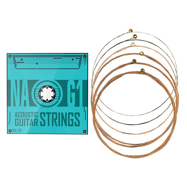 Cuerdas de acero pa guitra acústica, accesorios de repuesto Cuerdas de acero resistentes a corrosión, cálida, brilntemente equilibrada G1 Sunnimix Reemplazar cuerdas de acero