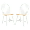 thumbnail image 3 of SAFAVIEH Camden Spindle Back Dining Chair, White/Natural, Set of 2, 3 of 13