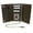Dark Brown with Chain, variant on RFID Safe Leather Long Tri-fold Chain Wallet for Men Women Checkbook Size - J312