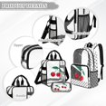 thumbnail image 3 of Kuiaobaty Vintage Cherry Print Clear Backpack with Pencil Case Polka Dot Print Bookbag and Lunch Bag with Side Pockets Transparent Backpack with Lunch Box for School, 3 of 5