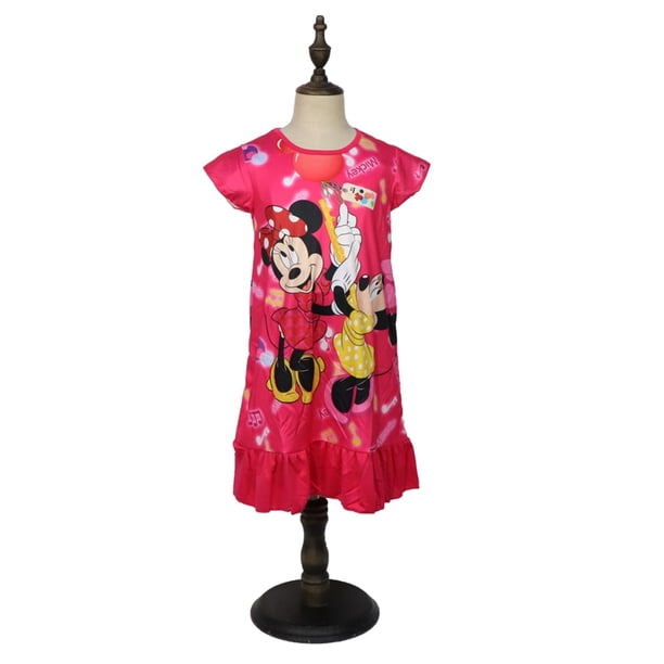 2023 vestido de princesa de Disney para niña, ropa de verano para niños de Minnie Mouse Mickey, pijamas para niños, vestidos de cumpleaños, disfraz informal 3 8 Y4T Gao Jinjia LED
