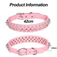 thumbnail image 2 of Collier Réglable pour Chien à Ongles Larges, rivet Champignon PU en Cuir pour Chien de Chat, Collier durable pour Animaux de Compagnie, 2 of 6