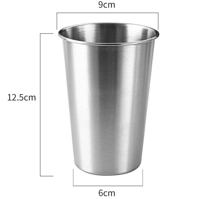 MYG Gobelet à Bière en Acier Inoxydable 240-500 ml pour Camping Fête Café Whisky