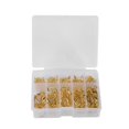thumbnail image 1 of 100pcs/box High Carbon Steel Barbed Fishing Hooks with Hole Set (Gold), 1 of 5