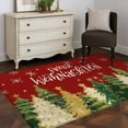 thumbnail image 3 of Area Rugs 2.7'x5', Red Christmas Carpet for Living Room Bedroom Dining Room, Xmas Tree Snowflake Winter Farmhouse Throw Kitchen Rugs Non Slip Washable Rectangle Indoor Outdoor Rugs, 3 of 8