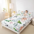 thumbnail image 4 of Homewish Green Lizard 4pcs Bed Sheets for Teens Boys Girls,Flower Animal King Sheets,Dreamy Princess Super Cozy Sheet Set,Ultra Soft Home Decor, 4 of 7