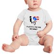 thumbnail image 2 of I Heart My Puerto Rican Mommy Puerto Rico Love Flag Baby One-Pieces Baby Bodysuit (White, 18-24 Months), 2 of 5