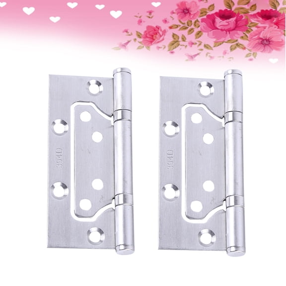 WHAMVOX 2 Pcs Kitchen Cabinet Hinges Replacement Hinges 2pcs Silver