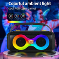 thumbnail image 4 of ET-312 Portable Bluetooth 5.3 Speaker with RGB Ambient Light, Large Dual Diaphragm for Premium Hi-Fi Sound & Low Latency, Ideal for Home, Car, Outdoor & Parties, 4 of 8