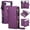 Dark Purple, variant on Dteck Magnetic Zipper Wallet Flip Case for Apple iPhone Air with Crossbody Shoulder Strap, Shockproof Multi-Function Detachable 2-in1 RFID Blocking Card Slot and Cash Slot Cover, Black