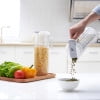 Recipiente para pasta con tapa, tarro alto, transparente y hermético para almacenar alimentos, ideal para espaguetis, harina, cereales y granos de café.