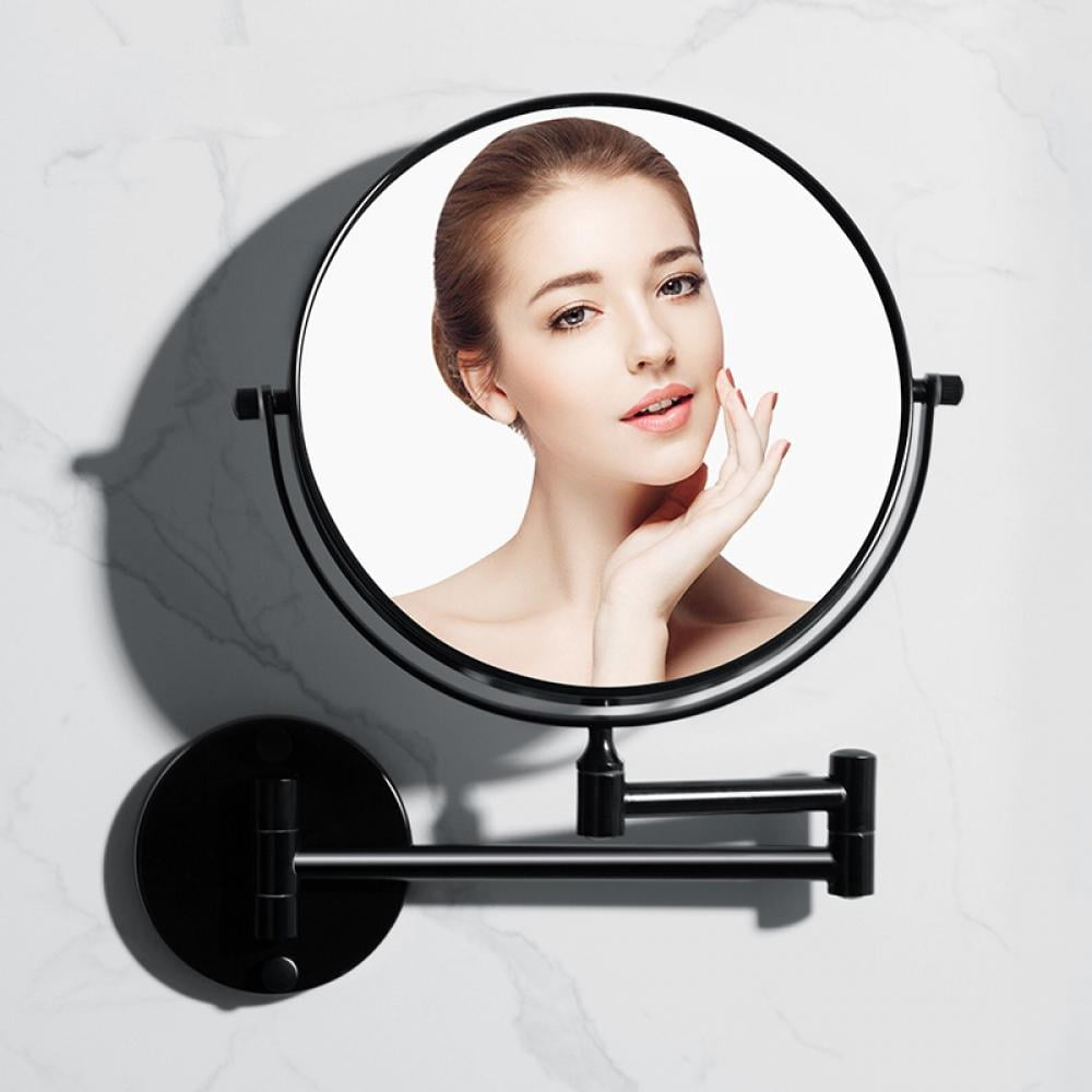 10'' Makeup Mirror Wall Mount Hotel Bathroom Space aluminum 1:3 Magnifyin Mirror 