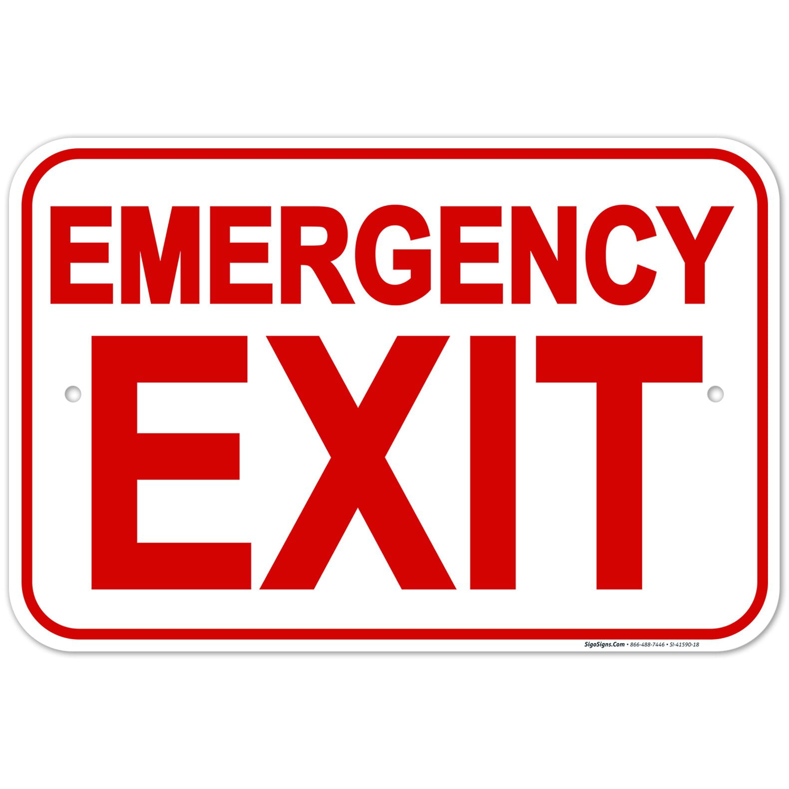 Emergency Exit Sign - Walmart.com - Walmart.com