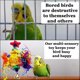 thumbnail image 4 of Parrot toys, colorful hanging toys made of rattan, wood and shredded paper for small to medium parrots, cockatiels, lovebirds and finches, 4 of 4