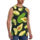 thumbnail image 2 of Fotbe Fresh Avocado Men's Camiseta sin Mangas Estampada para Hombres, Playera Casual para Gimnasio, Entrenamiento, Playa-XX-Large, 2 of 7