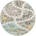 thumbnail image 3 of Unique Loom Whimsy Kids Collection Area Rug - Jungle (5' 3" Round Gray/Black) Perfect For Kids Bed Room/Nursery Room/Living Room/Class Room/Play Room, 3 of 6
