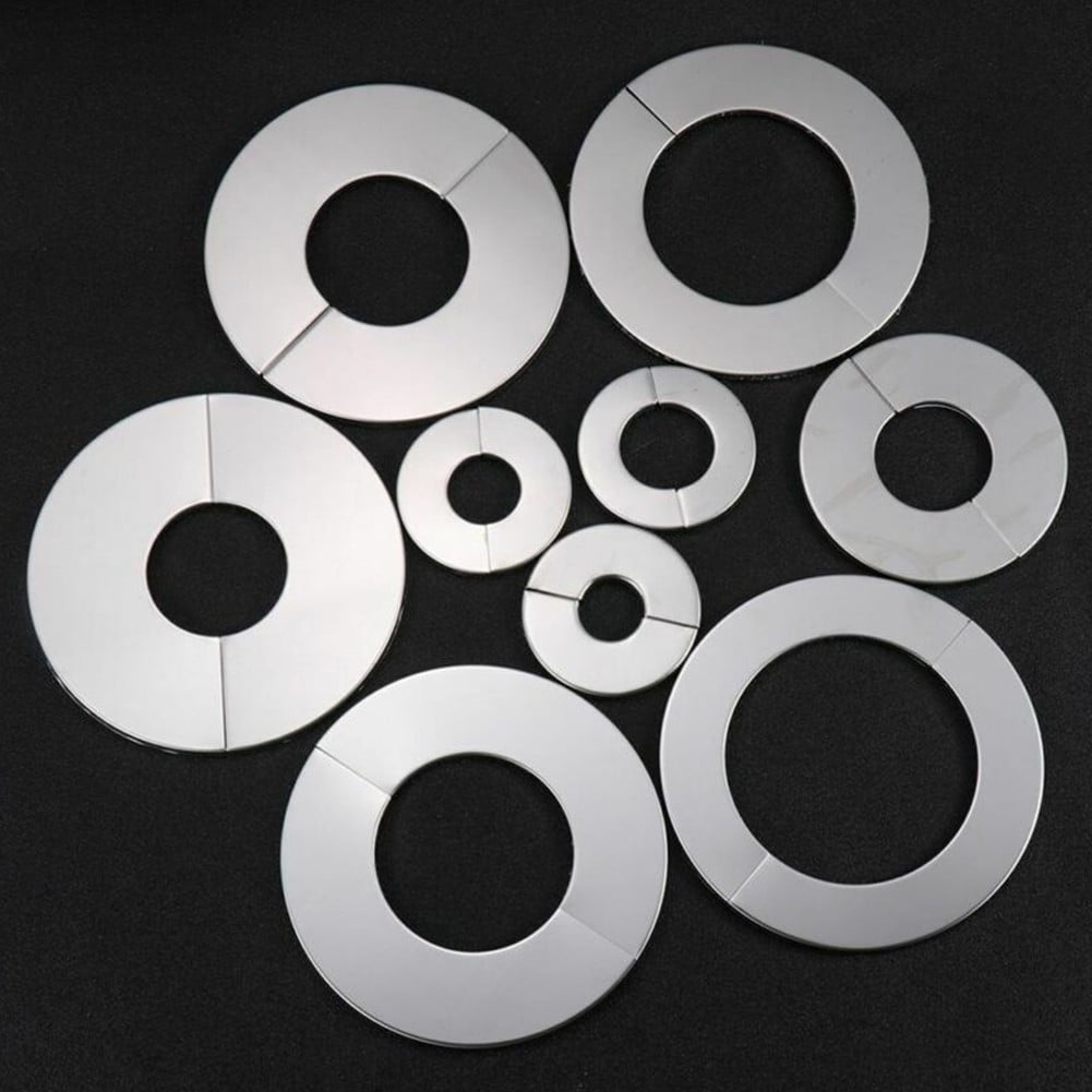 NORXUAZE Wall Split Flange, Water Pipe Cover,Stainless Steel Round Escutcheon Plate,Water Pipe Trim Ring,Pipe Collar,Air Conditioning Outdoor Unit