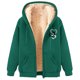 thumbnail image 2 of Chaqueta y sudadera informal con capucha de manga larga para mujer, con estampado de moda, de polar y capucha, 2 of 4