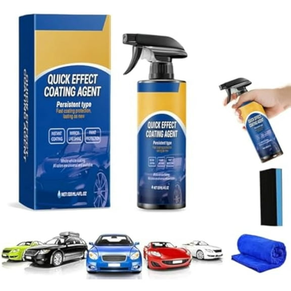 Undersunnie Car Spray, Nano Quick Coat Restore, 3-in-1 Undersunnie Car Spray Waterless Wash & Wax, Quick Effect Coating Agent for Car, UV Protection for Cars, Boats, Motorcycles (1)
