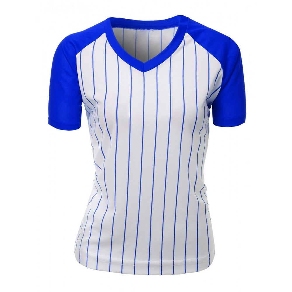 Fashionoutfit Womens Casual Cool Max Striped Short Sleeve Baseball V Neck T Shirt Walmart 