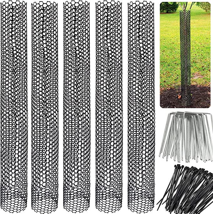 Mesh Tree Trunk Protectors, 6 Pack 40 Inches Tree Bark Protector Guard