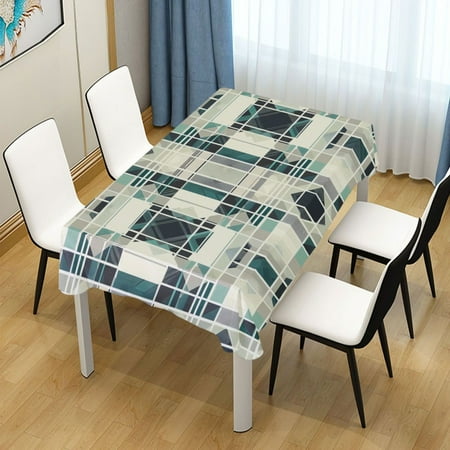 

ALAZA Geometric Checkered Plaid Rectangle Tablecloth Tablecover Dinning Table Cloth 54 x54