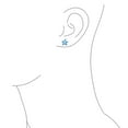 thumbnail image 3 of Bling Jewelry Womens Blue Opal Starfish Stud Earrings October Birthstone Ocean, 3 of 4