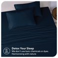 thumbnail image 1 of Refurbished Sleepdown SDS6104 Cotton Jersey Knit Sheet Set, 100% Cotton, Navy, Queen, 1 of 4