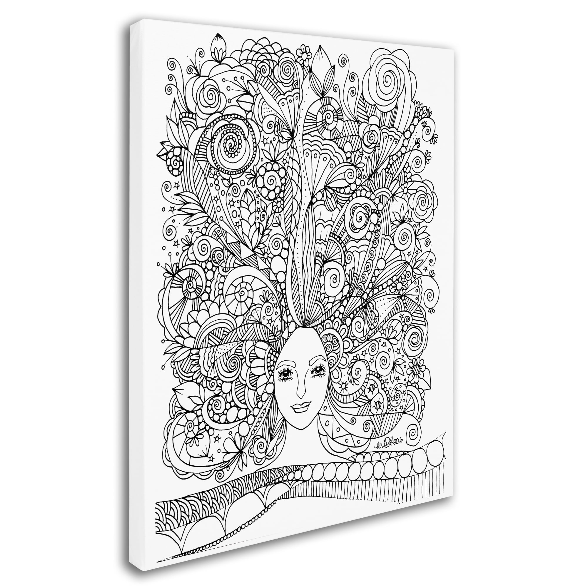 KCDoodleArt 'Flower Girls 18' Canvas Art 18 x 24