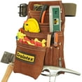 thumbnail image 6 of Graintex SS2976 10 Pocket Nail & Tool Pouch Brown Color Suede Leather with 2? Leather/Webbing Belt for Constructors, Electricians, Plumbers, Handymen, 6 of 8