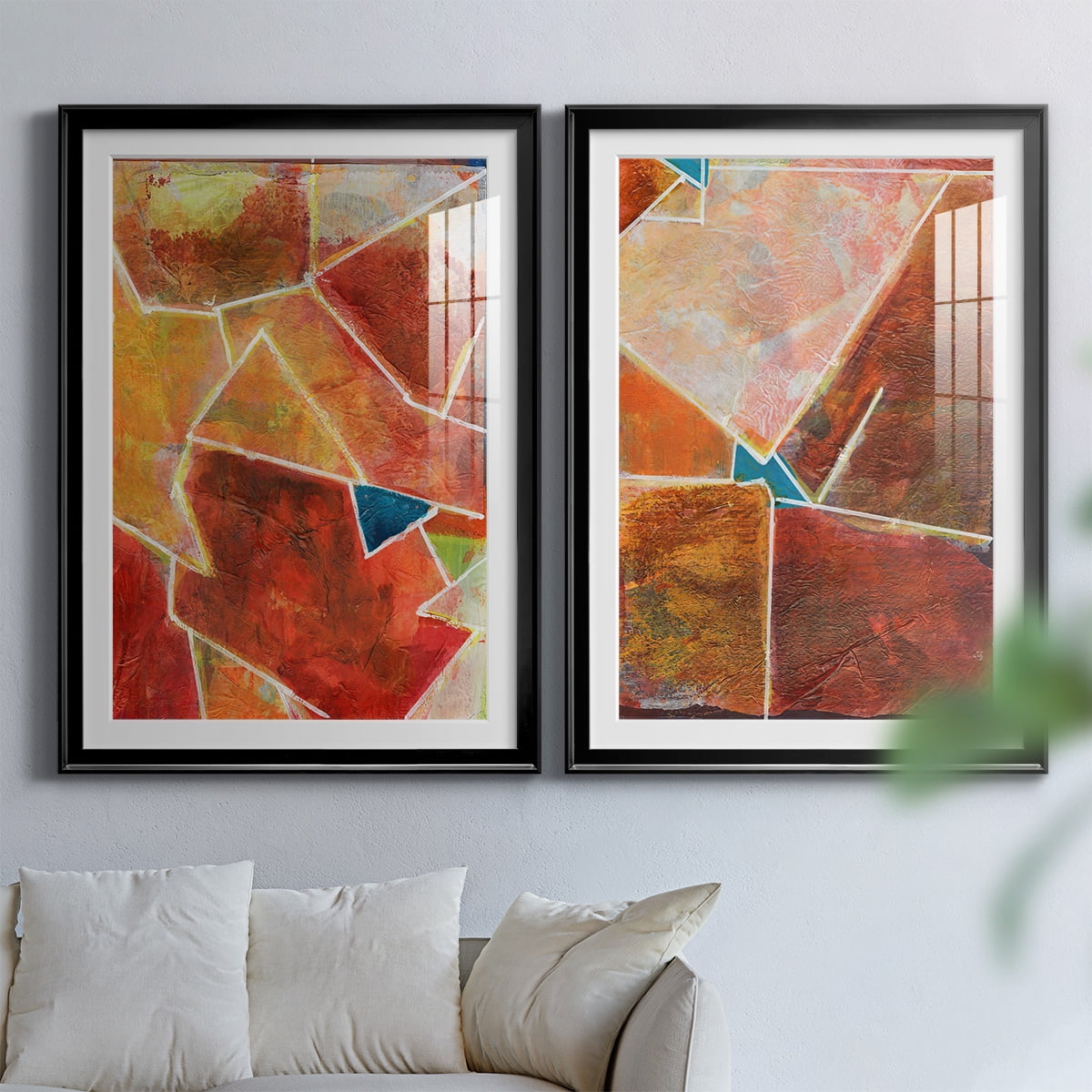 Wexford Home Primary Connection VII Premium Framed Print, 18.5" x 24.5" - Ready to Hang, Black (Set of 2)