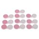 thumbnail image 1 of Lote de 5/10 unidades de mini estuches de viaje para guardar lentes de contacto. Rosa para no transparente, 1 of 8