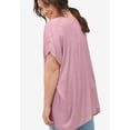 thumbnail image 2 of Ellos Women's Button-Front Linen-Blend Tunic Tunic, 2 of 4