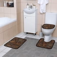 thumbnail image 6 of Shower Curtain and Rug Sets 4pcs Bathroom Sets Includes 12 Free Hooks 66" x 72" Vintage Leather Scrolls, 6 of 8